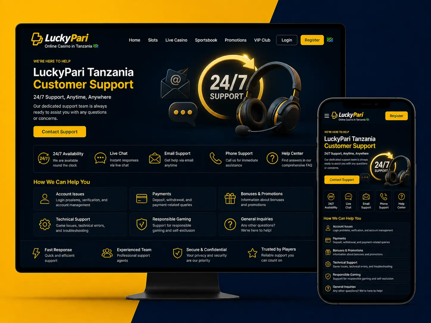 LuckyPari Tanzania Customer Support